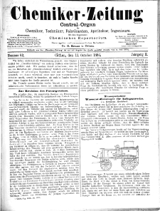 Chemiker-Zeitung Jg. 10 Nr. 82 (1886)