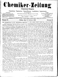Chemiker-Zeitung Jg. 10 Nr. 86 (1886)
