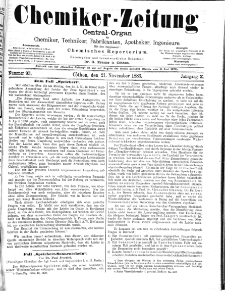 Chemiker-Zeitung Jg. 10 Nr. 93 (1886)