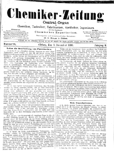 Chemiker-Zeitung Jg. 10 Nr. 98 (1886)