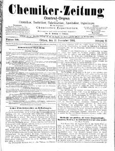 Chemiker-Zeitung Jg. 10 Nr. 100 (1886)