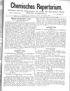 Chemiker Zeitung: Chemisches Repertorium Jg. 10 Nr. 5 (1886)