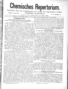 Chemiker Zeitung: Chemisches Repertorium Jg. 10 Nr. 11 (1886)