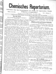 Chemiker Zeitung: Chemisches Repertorium Jg. 10 Nr. 15 (1886)
