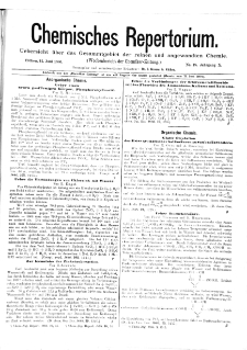 Chemiker Zeitung: Chemisches Repertorium Jg. 10 Nr. 18 (1886)