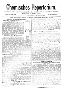 Chemiker Zeitung: Chemisches Repertorium Jg. 10 Nr. 25 (1886)