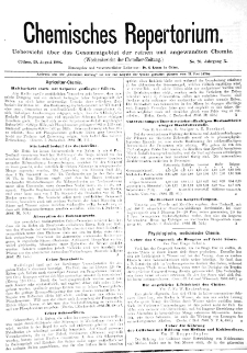 Chemiker Zeitung: Chemisches Repertorium Jg. 10 Nr. 26 (1886)