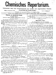 Chemiker Zeitung: Chemisches Repertorium Jg. 10 Nr. 27 (1886)