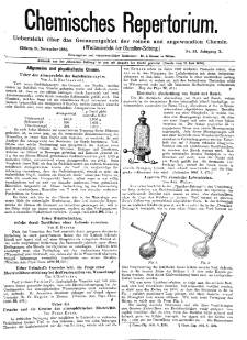 Chemiker Zeitung: Chemisches Repertorium Jg. 10 Nr. 34 (1886)