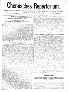 Chemiker Zeitung: Chemisches Repertorium Jg. 10 Nr. 35 (1886)