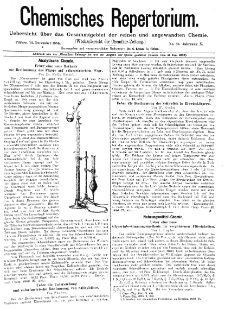 Chemiker Zeitung: Chemisches Repertorium Jg. 10 Nr. 36 (1886)