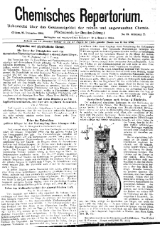 Chemiker Zeitung: Chemisches Repertorium Jg. 10 Nr. 38 (1886)