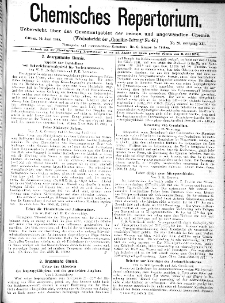 Chemiker Zeitung: Chemisches Repertorium Jg. 12 Nr. 20 (1888)
