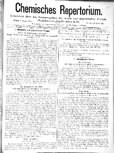 Chemiker Zeitung: Chemisches Repertorium Jg. 12 Nr. 26 (1888)