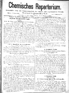 Chemiker Zeitung: Chemisches Repertorium Jg. 12 Nr. 27 (1888)
