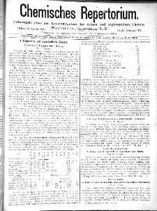 Chemiker Zeitung: Chemisches Repertorium Jg. 12 Nr. 31 (1888)