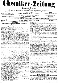 Chemiker Zeitung Jg. 12 Nr. 72 (1888)