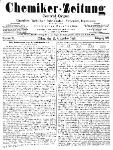 Chemiker Zeitung Jg. 12 Nr. 74 (1888)