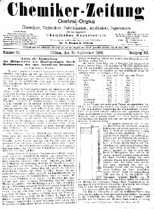 Chemiker Zeitung Jg. 12 Nr. 75 (1888)