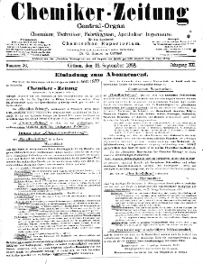 Chemiker Zeitung Jg. 12 Nr. 76 (1888)