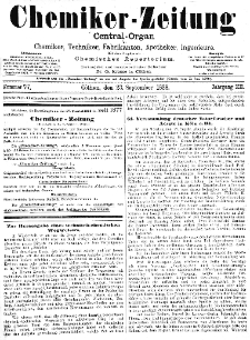 Chemiker Zeitung Jg. 12 Nr. 77 (1888)