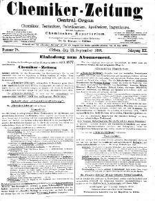 Chemiker Zeitung Jg. 12 Nr. 78 (1888)