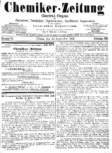 Chemiker Zeitung Jg. 12 Nr. 79 (1888)