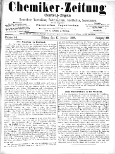 Chemiker Zeitung Jg. 12 Nr. 84 (1888)