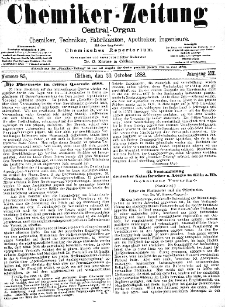 Chemiker Zeitung Jg. 12 Nr. 85 (1888)