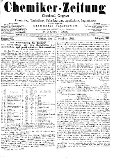 Chemiker Zeitung Jg. 12 Nr. 87 (1888)