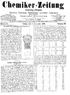 Chemiker Zeitung Jg. 12 Nr. 89 (1888)