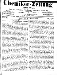 Chemiker Zeitung Jg. 12 Nr. 91 (1888)