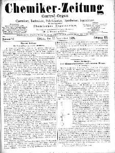 Chemiker Zeitung Jg. 12 Nr. 93 (1888)