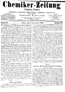 Chemiker Zeitung Jg. 12 Nr. 94 (1888)