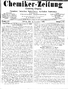 Chemiker Zeitung: Chemisches Repertorium Jg. 12 Nr. 101 (1888)