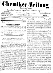 Chemiker Zeitung Jg. 12 Nr. 1 (1888)