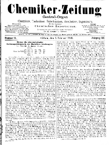 Chemiker Zeitung Jg. 12 Nr. 11 (1888)