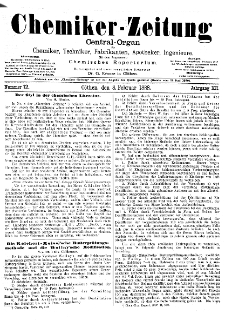 Chemiker Zeitung Jg. 12 Nr. 12 (1888)
