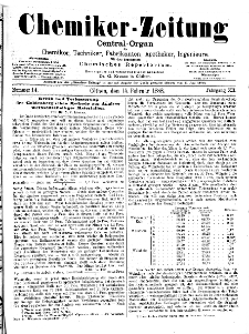 Chemiker Zeitung Jg. 12 Nr. 14 (1888)