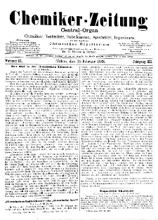 Chemiker Zeitung Jg. 12 Nr. 17 (1888)