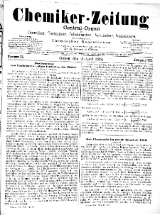 Chemiker Zeitung Jg. 12 Nr. 31 (1888)