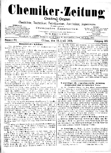 Chemiker Zeitung Jg. 12 Nr. 32 (1888)