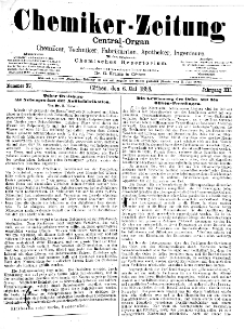 Chemiker Zeitung Jg. 12 Nr. 37 (1888)