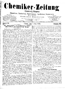 Chemiker Zeitung Jg. 12 Nr. 39 (1888)