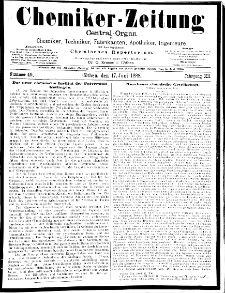 Chemiker Zeitung Jg. 12 Nr. 49 (1888)