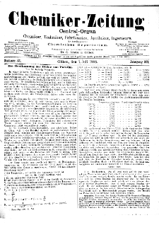 Chemiker Zeitung Jg. 12 Nr. 53 (1888)