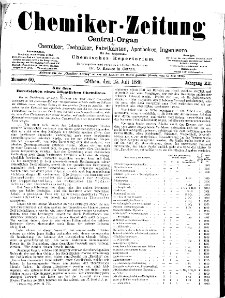 Chemiker Zeitung Jg. 12 Nr. 60 (1888)