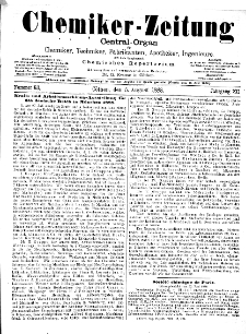 Chemiker Zeitung Jg. 12 Nr. 63 (1888)