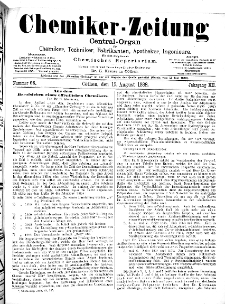 Chemiker Zeitung Jg. 12 Nr. 66 (1888)