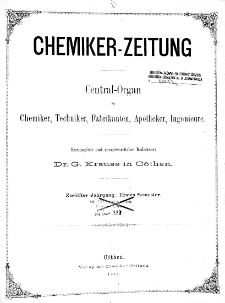 Inhalts - Verzeichniss. I. Autoren - Register (1888)
